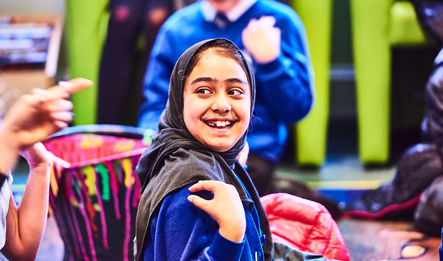 a happy child at one of our workshops